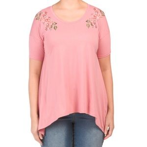 Lane Bryant PLUS EMBELLISHED FLORAL Top